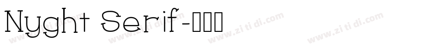 Nyght Serif字体转换